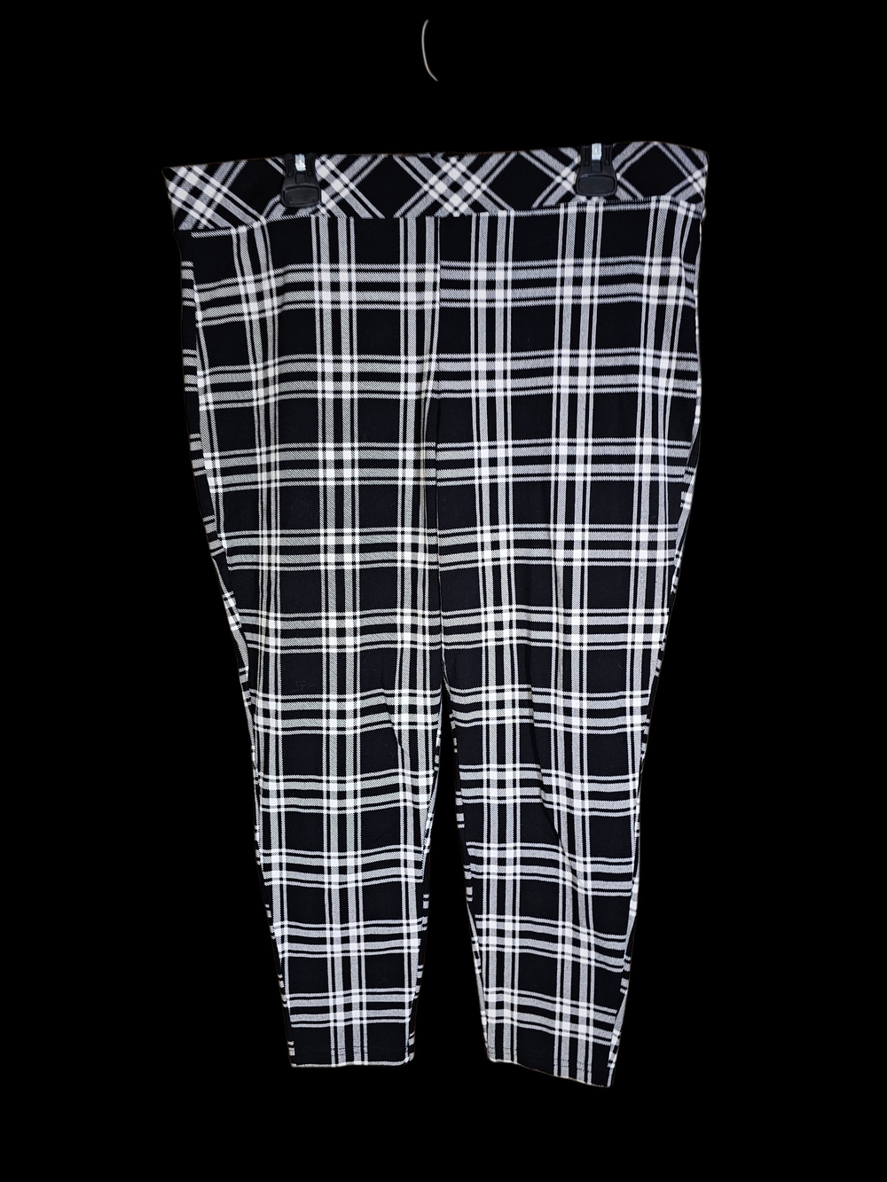 torrid Black and Cream Plaid Slim Pants